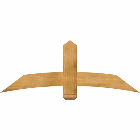 Ekena Millwork Bellingham Rough Sawn Timber Gable Bracket, Western Red Cedar, 60"W x 22"H x 2"D x 6"F, 9/12 Pitch GBW060X22X0206BEL00RWR